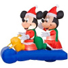 5 Foot Mickey and Minnie Sled Christmas Inflatable